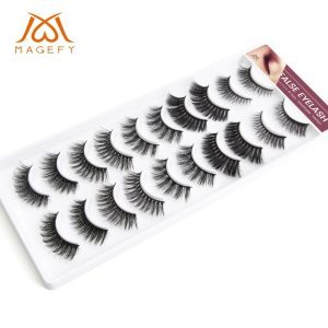 Maange 10 Pairs Handmade Mink Eyelashes 7079: Luxury Lashes, Best Price in BD